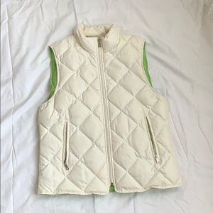 Cream Tommy Hilfiger vest with green inside